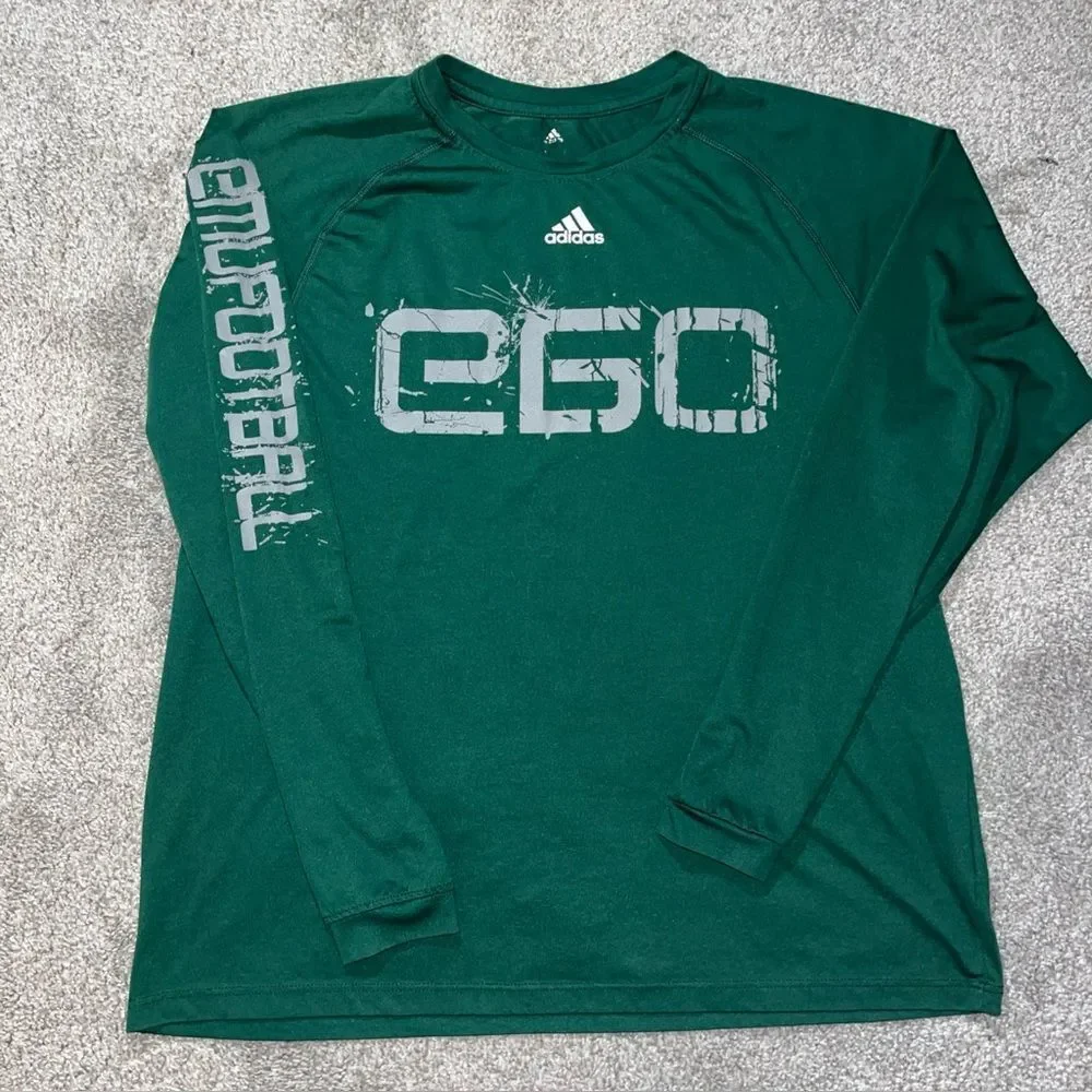 2016 adidas game EMU Eastern Michigan Eagles #40 Practice Team Work out T shirt